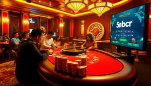 Experience the thrill of a vibrant casino table at https://5mbcr.com/ with exciting poker action.