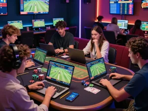 Intensive online betting environment showcasing the 99exch trusted site with users excitedly engaging with live cricket betting.
