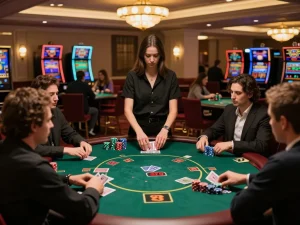 Players strategizing during a thrilling game of poker at n188 casino, showcasing intense gameplay and excitement.
