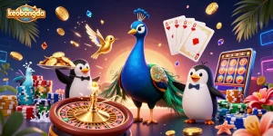 Watch keobongda transform a casino scene with vibrant characters amidst dazzling gambling elements.