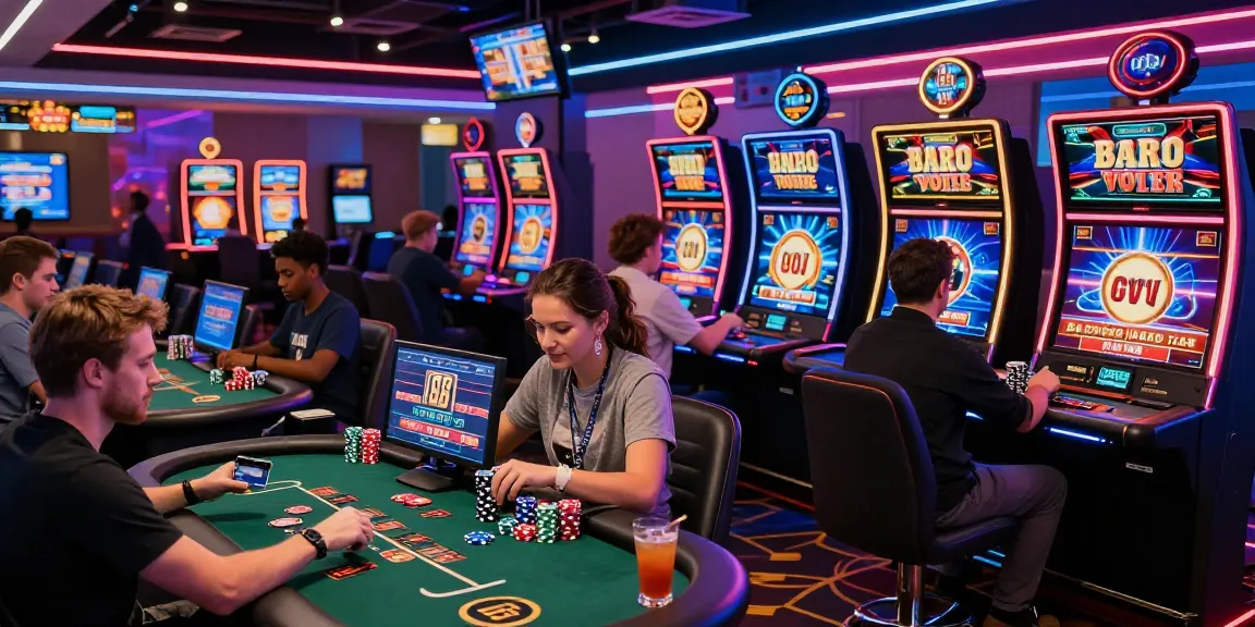 Players enjoying online casinos that accept credit cards, showcasing vibrant game variety and exciting promotions.
