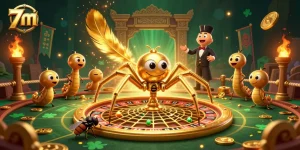 Experience high-stakes action at 7m with a dynamic roulette web spun by a golden spider.
