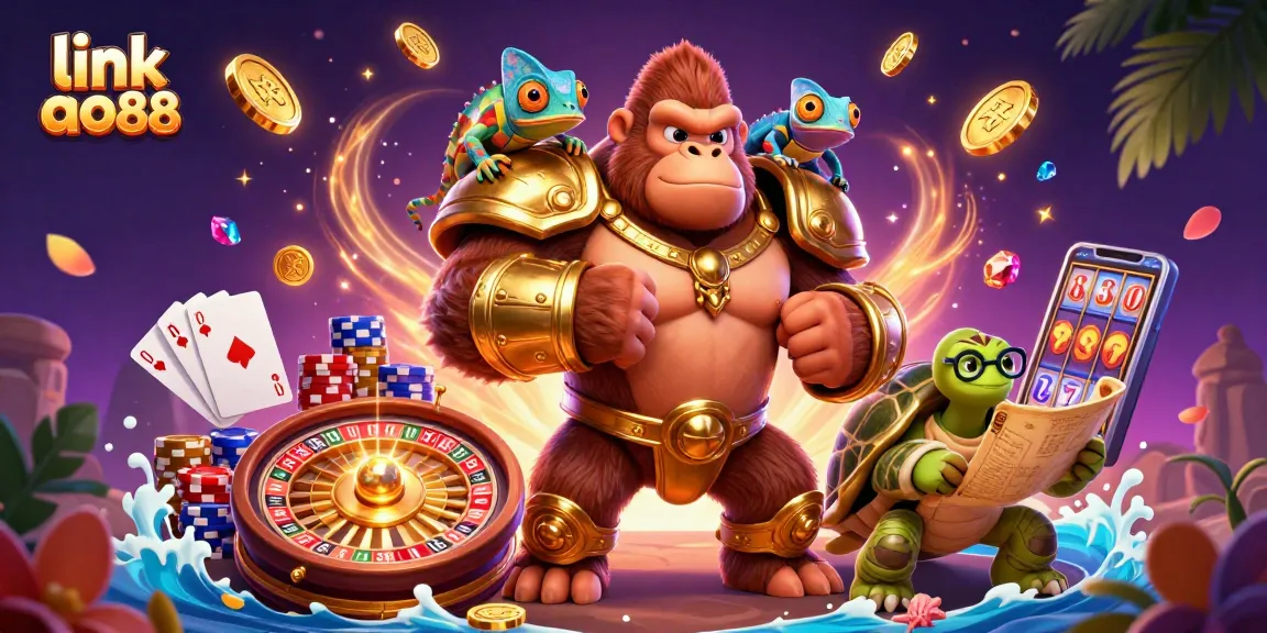 Experience the excitement of link ao88 with vibrant casino characters and dynamic game elements.